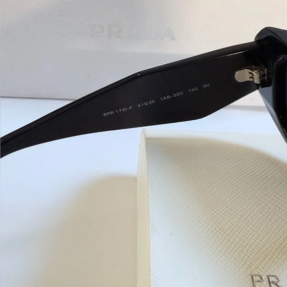 PRADA black frame Sunglasses Model: SPR17W-F 1AB-5S0 - Picture 6 of 11